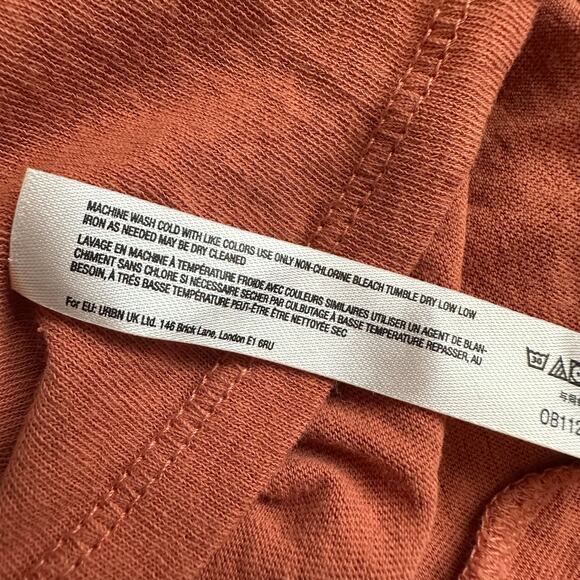 Free People Intimately rust orange cotton crop tank top size S - Picture 8 of 11